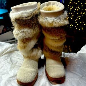 Oscar for real fur boots